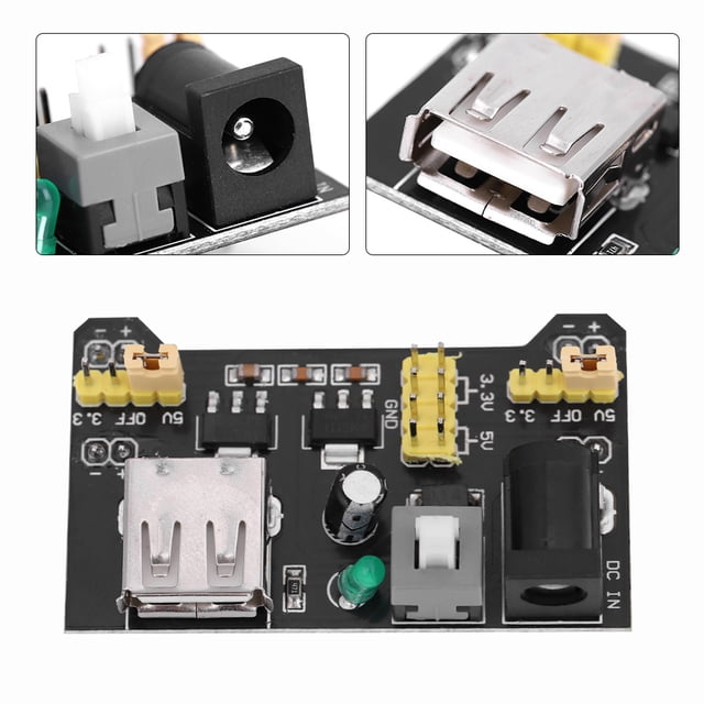 Fuente de alimentación V, 5 piezas Módulo de fuente de alimentación de fuente de alimentación de 5 V/3,3 V para placa de pruebas Fuente de alimentación V Estándares líderes en la industria
