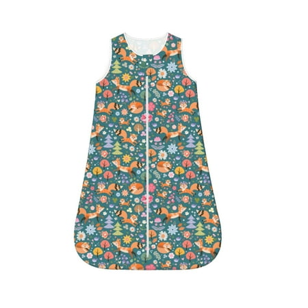 

Cauagu Foxes and Birds in Forest for Infant Wearable Blanket Unisex Girl Boy Swaddle Transition Sack - Newborn Essentials Sleep Clothes-Small