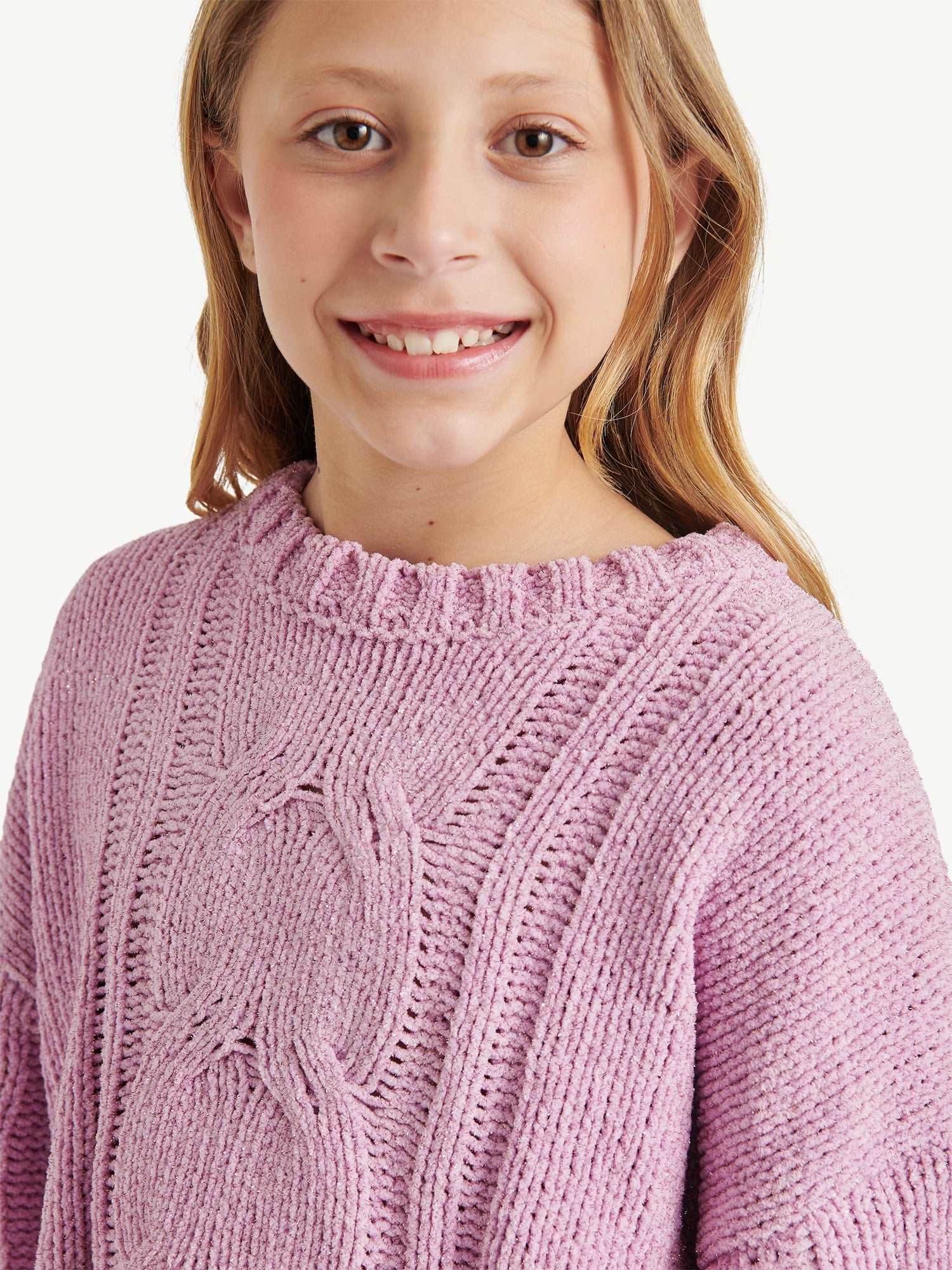 Justice Girls Cable Knit Sweater, Sizes XS - XLP