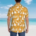 thumbnail image 4 of Vsdgher Funny goose family Print Men's Hawaiian Shirts Button Down Tropical Holiday Beach Shirts Vacation Clothes,XX-Large, 4 of 7