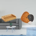 thumbnail image 2 of Cestas de almacenamiento,Cestas de almacenamiento de cocina tejidas con asas hechas a mano,Cestas de pan redondas Bandejas para servir Rectángulo,Reloj de pared,Reloj de pared moderno Reloj, 2 of 8