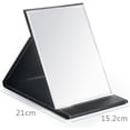 thumbnail image 2 of Protable PU Leather Mirror Folding Desktop Makeup Mirror with Adjustable Stand for Personal Use,Travelling (S, Pink), 2 of 5