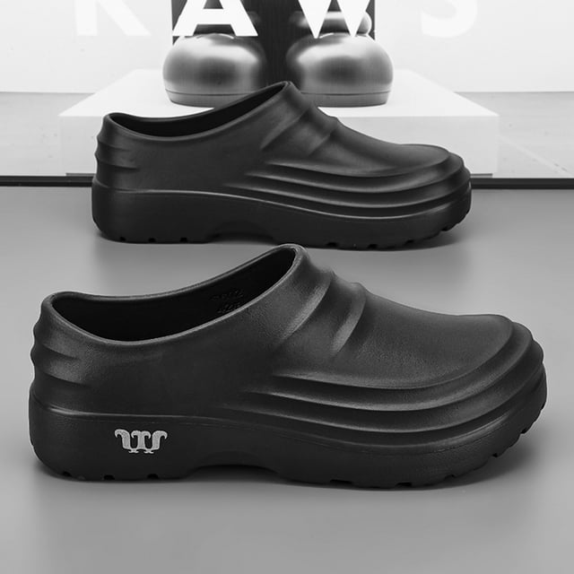 Zapatos de chef Trabajo engrosado de mocasines Slip Resistente con zapatos de enfermera forrada tibia Ayarda Unisex Garden Zapatos Aceite Propina para el trabajo de cocina