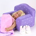 thumbnail image 2 of Sophia's Polka Dot Pull-Out Chair Bed for 18'' Dolls, Purple, 2 of 4