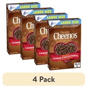 (4 pack) Cheerios Low Cholesterol Gluten Free Crunchy Chocolate Cereal, 14.3oz Box