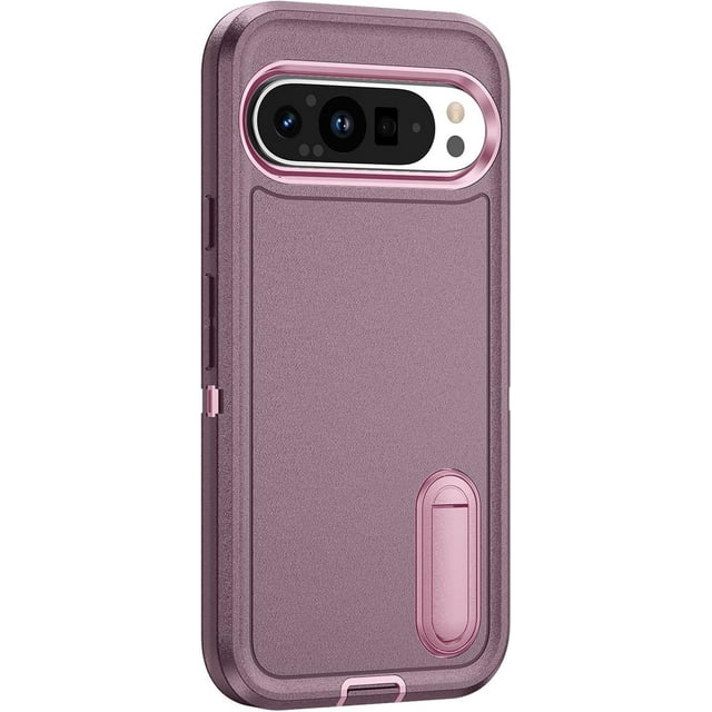KOMI Purple, 9ProXL, Anti -Fall Case for Google Pixel 9/ 9Pro/ 9ProXL, Small Kickstand, Back Case Ultra -Thin and Light Military Grade Protection Shockproof Shell
