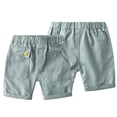 thumbnail image 5 of WOLLED Kids Baby Shorts Pants Boys Pure Colour Pocket Flap Shorts 1-8Y Toddler Fashionable Elastic Trousers, 5 of 7
