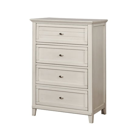 Covington Antique - Furniture of America Covington Antique White Youth 4-Drawer Chest