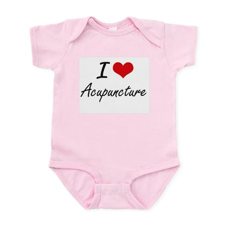 

CafePress - I Love Acupuncture Artistic Design Body Suit - Baby Light Bodysuit Size Newborn - 24 Months