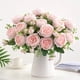 thumbnail image 1 of Ramo de rosas artificiales para mujer, decoración del hogar, ramo de boda, rosa pegada a la pared., 1 of 5