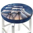 thumbnail image 3 of Disketp Moonlit Night Sea Sailboat Funda Redonda para Taburete, Funda de Cojín para Silla de Bar Suave y Elástica-13 inch, 3 of 7
