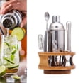 thumbnail image 2 of QualitChoice Bartender Kit with Stylish Bamboo Stand Stainless Steel Cocktail Shaker Set for Mixed Drink, 2 of 6
