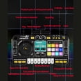 thumbnail image 3 of 2 in 1 Kids DJ Mixer, 12 MIDI Buttons 8 Key Keyboard Piano with  Recording and LED Lights, 12 MIDI Buttons DJ Set for Age 3+ Musical Instruments and Party Games, 3 of 7