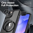 thumbnail image 3 of 5 in 1 for iPhone 14 Plus Case [Not Yellowing], with 2 Tempered Glass Screen Protectors+2 Camera Lens Protectors [Military Grade Protection] Shockproof Slim iPhone 14 Plus Case 6.7 Inch,Clear, 3 of 9