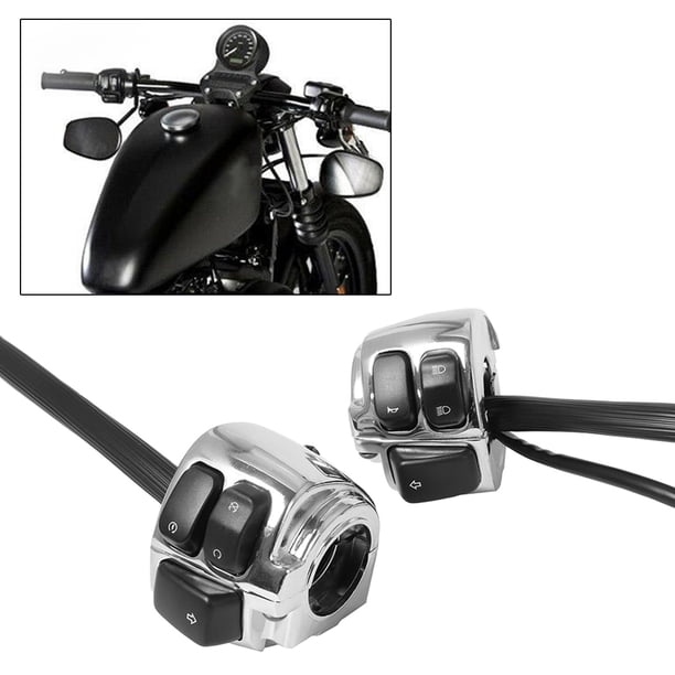 Kit De Interruptor De Manillar Y Empuñaduras Para Harley-Davidson 1″ (1996-2012) – Astra Depot – Incluye Luces Y Claxon