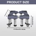 thumbnail image 2 of Hemousy 16.1"-24.8" Depth Adjustable Household Appliance Stand with 8 Holder Poles, 4 Wheels & Brake, 2 of 9