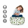 thumbnail image 2 of Mint Storage Toy Bag Chair, Culinary Herbs Cooking Ingredient Sage Thyme Oregano Pepper Parsley, Stuffed Animal Organizer Washable Bag, Large Size, Olive Green Plum White, by Ambesonne, 2 of 3