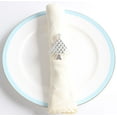 thumbnail image 3 of Decorative Reindeer Snowflake Christmas Tree Holiday Rhinestone Metal Napkin Rings - Set of 4 (Silver Christmas Tree+Star), 3 of 4
