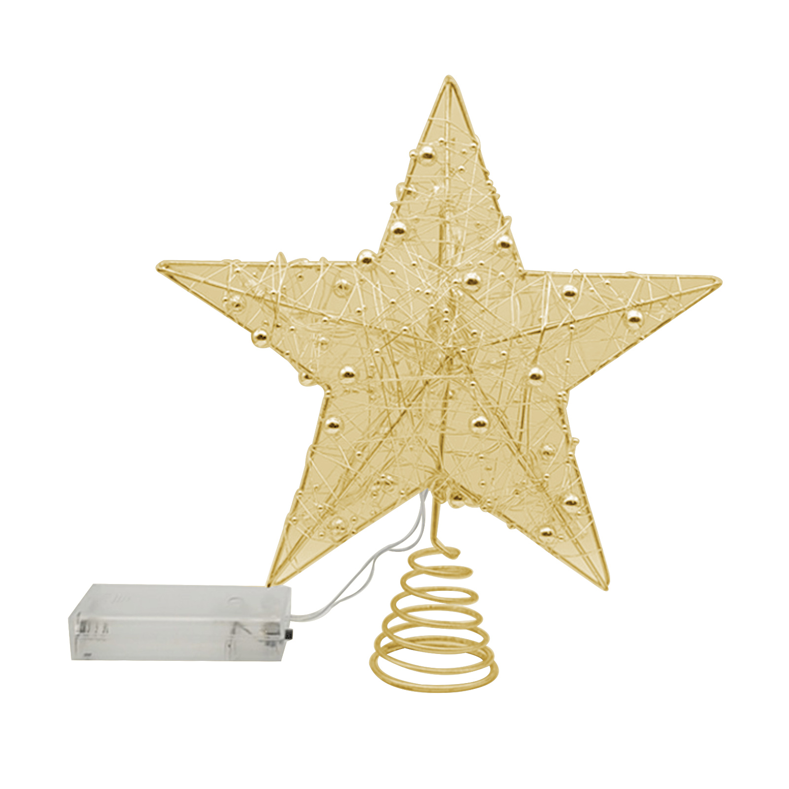 IMSHIE Christmas Tree Topper Star ornaments Beads LED Lights Home Decor