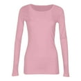 thumbnail image 5 of Mohiass Women Long Sleeve Shirts Rib Knit Slim Fit Tops Basic Tee 2025 Fall Outfits Casual T-Shirt Underscrubs Layer Clothes Pink L, 5 of 8