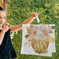 thumbnail image 5 of Dreamtimes Fall Orange Pumpkin Hand Towels 2 PCS, Ultra Soft and Highly Absorbent, Watercolor Autumn Flowers Decorative Fingertip Towel for Home, Bathroom, Kitchen, 28.3"x14.4", 5 of 5