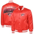 thumbnail image 3 of Men's Starter Red Carolina Hurricanes Triangle Satin Varsity Full-Snap Jacket, 3 of 3
