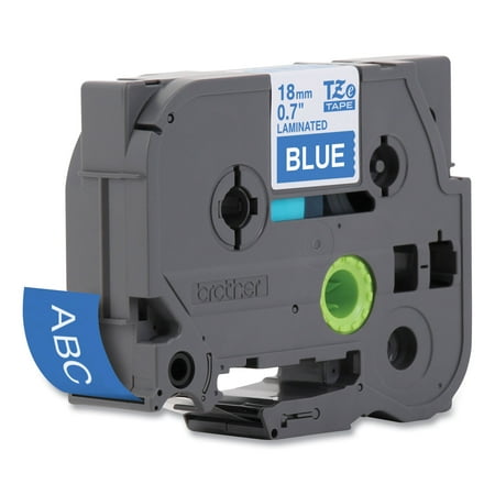 UPC: 0012502625933 | Brother TZ Standard Adhesive Laminated Labeling Tape 3/4w White on Blue TZE545