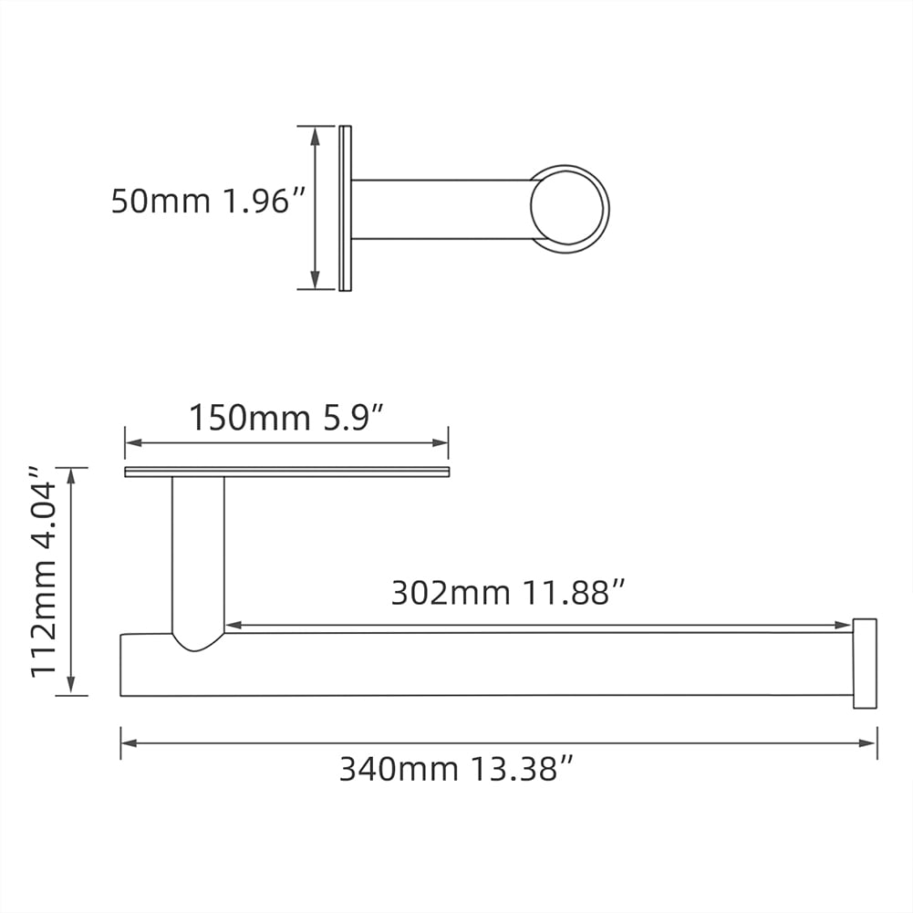 Lowestbest Stainless Steel Towel Holder, Adhesive Lengthen Toilet Paper Holder for 2 Roll Papers, Brushed Gold Lowestbest Stainless Steel Towel Holder, Adhesive Lengthen Toilet Paper Holder for 2 Roll Papers, Brushed Gold