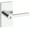 Polished Chrome, variant on Baldwin Reserve Square Lever - Keyed Entry - 5" Rose, Satin Nickel