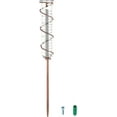 thumbnail image 1 of Pluviómetro de vidrio en espiral de 7 pulgadas con capacidad para lluvia, pluviómetro de bronce para jardín con marco de metal, pluviómetro de vidrio de tubo de hierro para jardín y exterior., 1 of 6