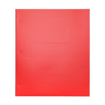 Pen + Gear Two Pocket Paper Folder, Solid Red Color, Letter Size