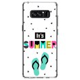 thumbnail image 1 of DistinctInk Clear Shockproof Hybrid Case for Samsung Galaxy Note 8 - TPU Bumper, Acrylic Back, Tempered Glass Screen Protector - Summer Graphics - It's Summer Cartoon Flip Flops, 1 of 5
