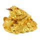 thumbnail image 5 of Figura de sapo de resina que atrae la fortuna y la buena suerte. Estatua de riqueza. Regalos de la suerte. Feng Shui. Dorado, 5 of 9