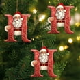 thumbnail image 4 of Luoshdecor 26 Letter Ornaments Christmas Tree Decoration,Acrylic Personalized Santa Claus Initial Letter Decor for Tree DIY Craft Christmas Fireplace Party(H), 4 of 7