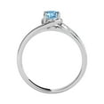 thumbnail image 4 of AoneJewelry 10K Aquamarine Diamond Ring 1.40 Carat In Solid Rose, White & Yellow Gold, 4 of 5