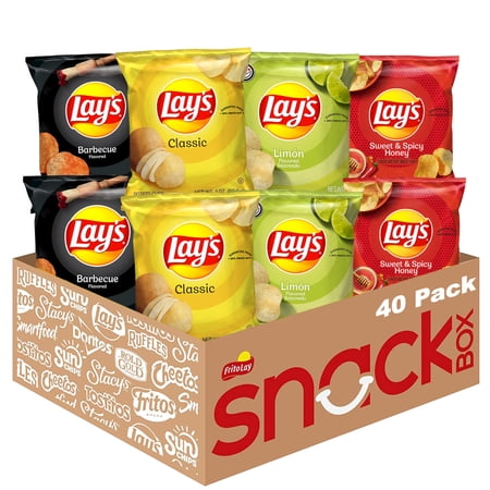 Lay's Potato Chips, Classic BCF26 Chips Variety Pack, 1 Ounce (Pack of 40)