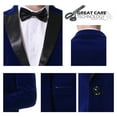 thumbnail image 5 of Cloudstyle Velvet Business Jacket For Men Slim Fit Men's Peak Lapel Business Coat, 5 of 5