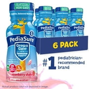 (4 pack) PediaSure Grow & Gain with Immune Support, 7g Protein, Strawberry, 8-fl-oz Bottle, Pack of 6