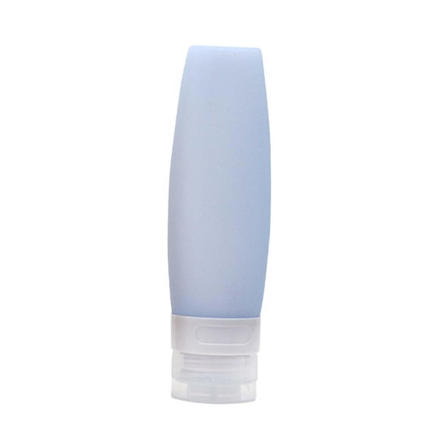 Botellas de viaje de silicona para artículos de tocador con etiqueta, 90 ml, juego de botellas de viaje para Azul