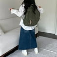 thumbnail image 4 of Decodeary Stylish Unisex Backpack With Large Capacity And Adjustable Straps Durable Cloth School Backpack School Bag Book Bag olive 1Set, 4 of 6
