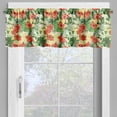 thumbnail image 2 of Ambesonne Tropical Valance Pack of 2, Exotic Flowers Pattern, 54"X18", Red Pale Yellow Green, 2 of 5