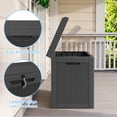 thumbnail image 3 of fazzn 60 Gallon Resin Deck Box Waterproof Outdoor Storage Box for Patio Furniture Pool Accessories Indoor Storage for Cushion Garden Tools (Black), 3 of 6