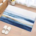 thumbnail image 2 of Abstract Graffiti Art Washable Area Rug 2x3 111 Watercolor Blue Gold Street Art Low-Profile Area Rugs with Non Slip Backing Indoor Floor Carpet for Entrance Living Room Bedroom Home Office, 2 of 9