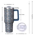 thumbnail image 2 of Leopard Print 40oz Tumbler– Stainless Steel Insulated Tumbler with Handle and Straw, Large Capacity Travel Cup for Hot & Cold Drinks, 2 of 6