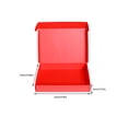 thumbnail image 2 of Caja de embalaje Color sólido Ángulo Embalaje Caja de papel corrugado Ropa portátil Almacenamiento de regalo Llevar Viajes domésticos Almacenamiento y organización del hogar Rojo 150x100x40mm Injueey HA073124-05, 2 of 6