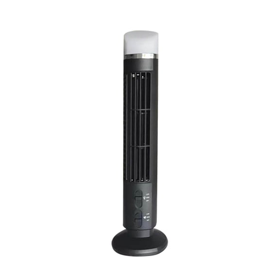 Tower Fan 90° Oscillating, , 38x10cm, Bladeless, Quiet, USB, Portable, Bedroom Home, Black