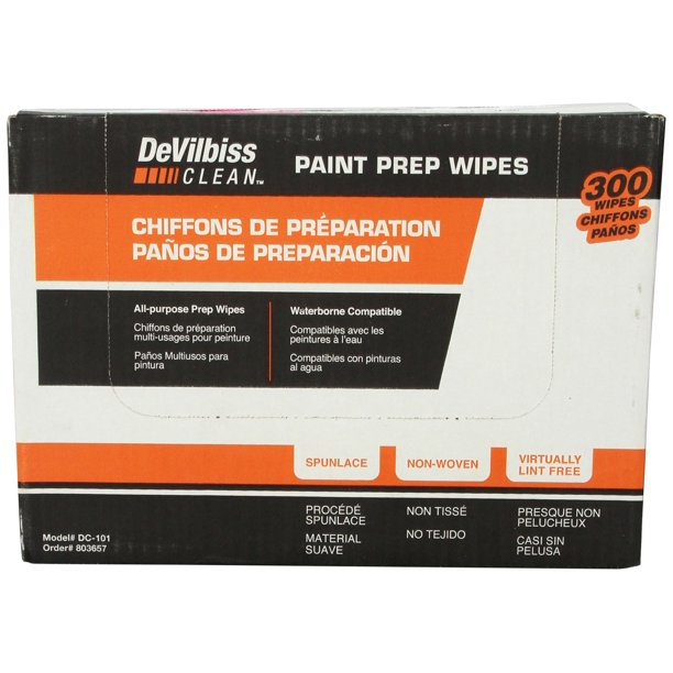 Toallitas para Preparación de Pintura DeVilbiss DC-101 Caja con 300