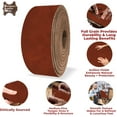 thumbnail image 3 of ELW 5-6 oz 2-2.4mm Nappa Oil Tanned & Waxy Finish Leather Belt Grade Straps  Size: 6"x72" 15.24x183cm  Besani Color  Full Grain Craftsman A/B Grade Natural Cowhide, DIY, Crafting, Strips, 3 of 7