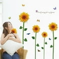 Wall Sticker Removable Sunflower Pattern Room Sticker Wall Decor