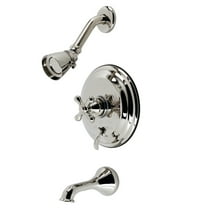 Kingston Brass KB36360AX Restoration Tub and Shower Faucet, Polished Nickel